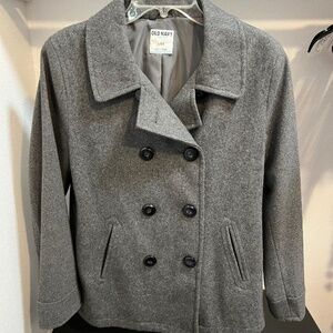 Women's Old Navy Grey Pea coat Size Large